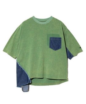 【ゴースローキャラバン/go slow caravan】のCUBE SUGAR/キューブシュガー 21/-天竺ケミカル加工Denim組み合わせTEE (WOMENS) 人気、トレンドファッション・服の通販 founy(ファニー) ファッション Fashion レディースファッション Fashion for Women ケミカル Chemical, Chemical Wash デニム Denim, Jeans Material ドッキング Docking, Mixed Material ビンテージ Vintage, Retro Style ポケット Pocket, Pocket Detail 切替 Switching, Contrast Panel |ID:prp329100004672889