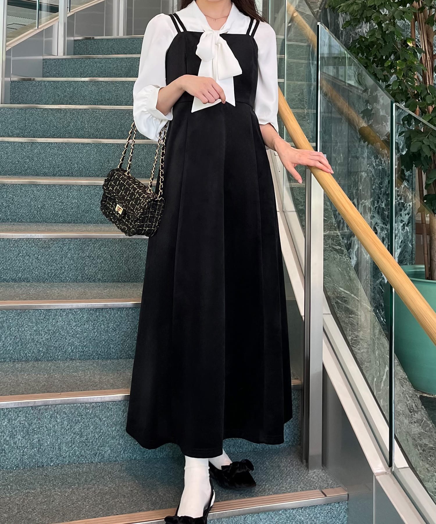 【ジュノア/JUNOAH】のべロアフレアキャミワンピース 人気、トレンドファッション・服の通販 founy(ファニー) 　ファッション　Fashion　レディースファッション　Fashion for Women　ワンピース　Dresses　キャミソールワンピース　Camisole Dresses　 other-1|ID: prp329100004672901 ipo3291000000033775526