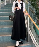 【ジュノア/JUNOAH】のべロアフレアキャミワンピース ブラック|ID: prp329100004672901 ipo3291000000033775527