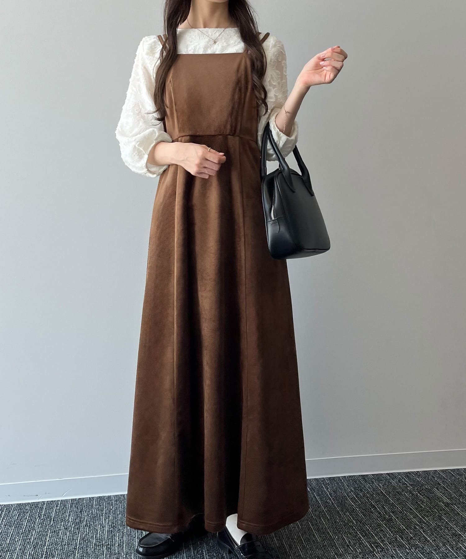 【ジュノア/JUNOAH】のべロアフレアキャミワンピース インテリア・キッズ・メンズ・レディースファッション・服の通販 founy(ファニー) 　ファッション　Fashion　レディースファッション　Fashion for Women　ワンピース　Dresses　キャミソールワンピース　Camisole Dresses　ブラウン|ID: prp329100004672901 ipo3291000000033775528