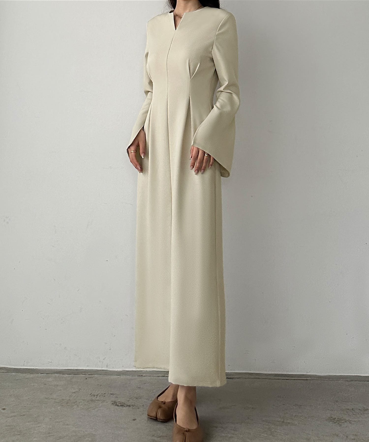 【ジュノア/JUNOAH】のLouere 選べるキーネックワンピース インテリア・キッズ・メンズ・レディースファッション・服の通販 founy(ファニー) 　ファッション　Fashion　レディースファッション　Fashion for Women　ワンピース　Dresses　マーメイド　Mermaid, Fishtail Silhouette　Aアイボリー|ID: prp329100004672935 ipo3291000000033775663
