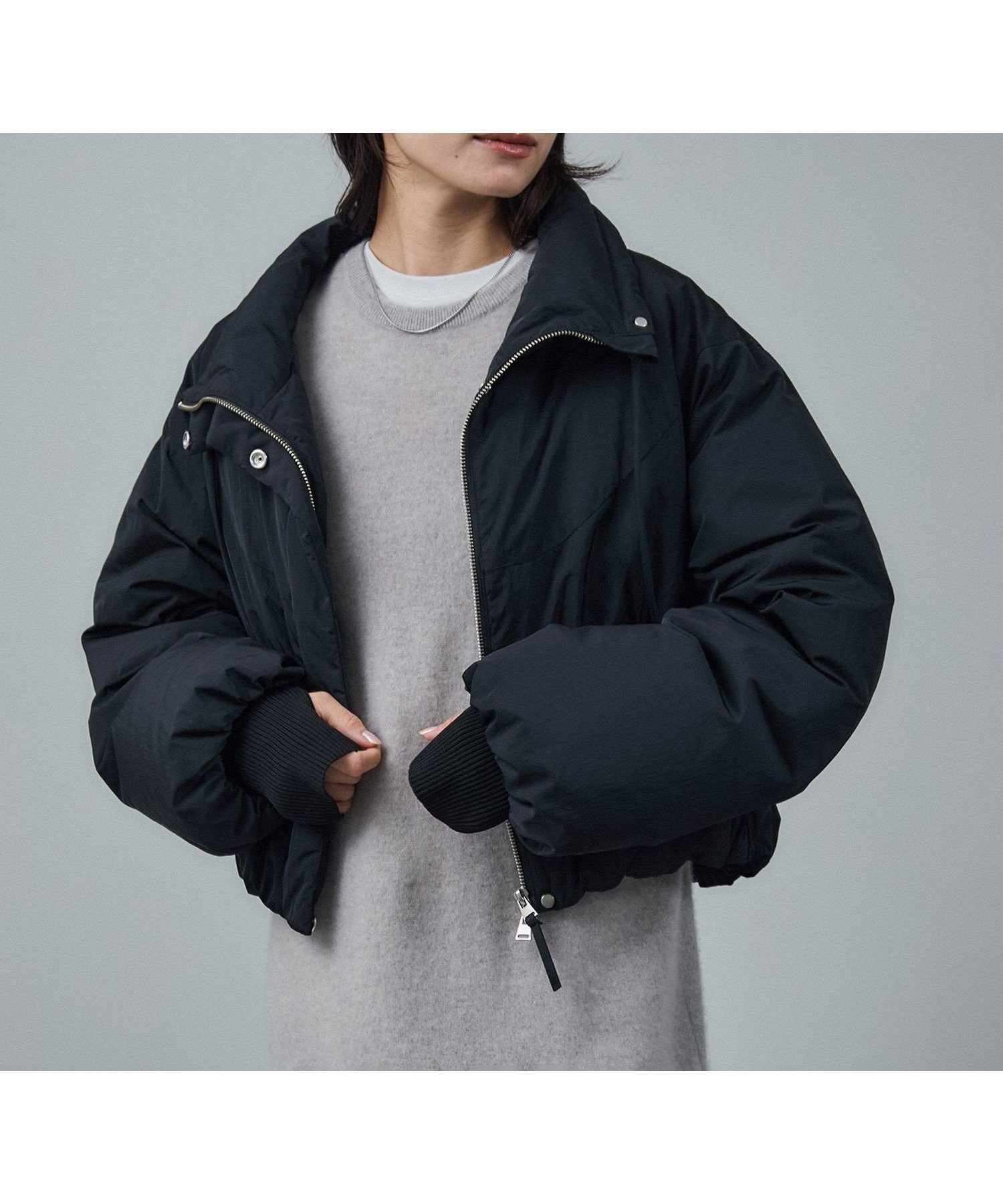 【サロン アダム エ ロペ/SALON adam et rope'】のGREENDOWN(グリーンダウン) 撥水加工 クロップドダウンブルゾン インテリア・キッズ・メンズ・レディースファッション・服の通販 founy(ファニー) 　ファッション　Fashion　レディースファッション　Fashion for Women　アウター　Coat / Outerwear Collection　ブルゾンジャケット・スポーティアウター　Blouson Jackets　インナー　Innerwear　ギャザー　Gathered, Ruffled　クロップド　Cropped, Short Length　軽量　Lightweight, Ultra Light　ショート　Short, Short Length　ジャケット　Jacket, Outerwear　スタンド　Stand Collar, Upright Stand　セットアップ　Set-Up, Coordinated Outfit　タートルネック　Turtleneck, High Neck　ダウン　Down, Puffer　トレンド　Trend, Trending Now　人気　Popular, Best Seller　ハイネック　High Neck, Mock Neck　ボトム　Bottoms, Lower Wear　ポケット　Pocket, Pocket Detail　防寒　Cold Protection, Winter-Ready　マキシ　Maxi, Full Length　ワイド　Wide, Wide Fit　冬　Winter / This Winter　ビジネス 仕事 通勤　Business / Work / Commuting　ブラック(01)|ID: prp329100004672960 ipo3291000000033775745