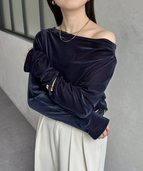 【ゼヴォン/Thevon】のドレープネックベロアシアープルオーバー 人気、トレンドファッション・服の通販 founy(ファニー) ファッション Fashion レディースファッション Fashion for Women トップス・カットソー Cut & Sew Tops カジュアルプルオーバー・ニットトップス Pullovers & Knit Tops / Casual Pullovers ベロアトップス Velour Tops / Velvet-Look Items 2025年 2025 2025-2026秋冬・A/W Autumn/Winter 2025–26 AW25–26 おすすめ Recommended / Our Picks シアー Sheer, See-Through スラックス Slacks, Dress Pants デニム Denim, Jeans Material フレア Flare, Flared ベロア Velour, Soft Velvet マーメイド Mermaid, Fishtail Silhouette エレガント 上品 Elegant 秋 Autumn |ID:prp329100004672962