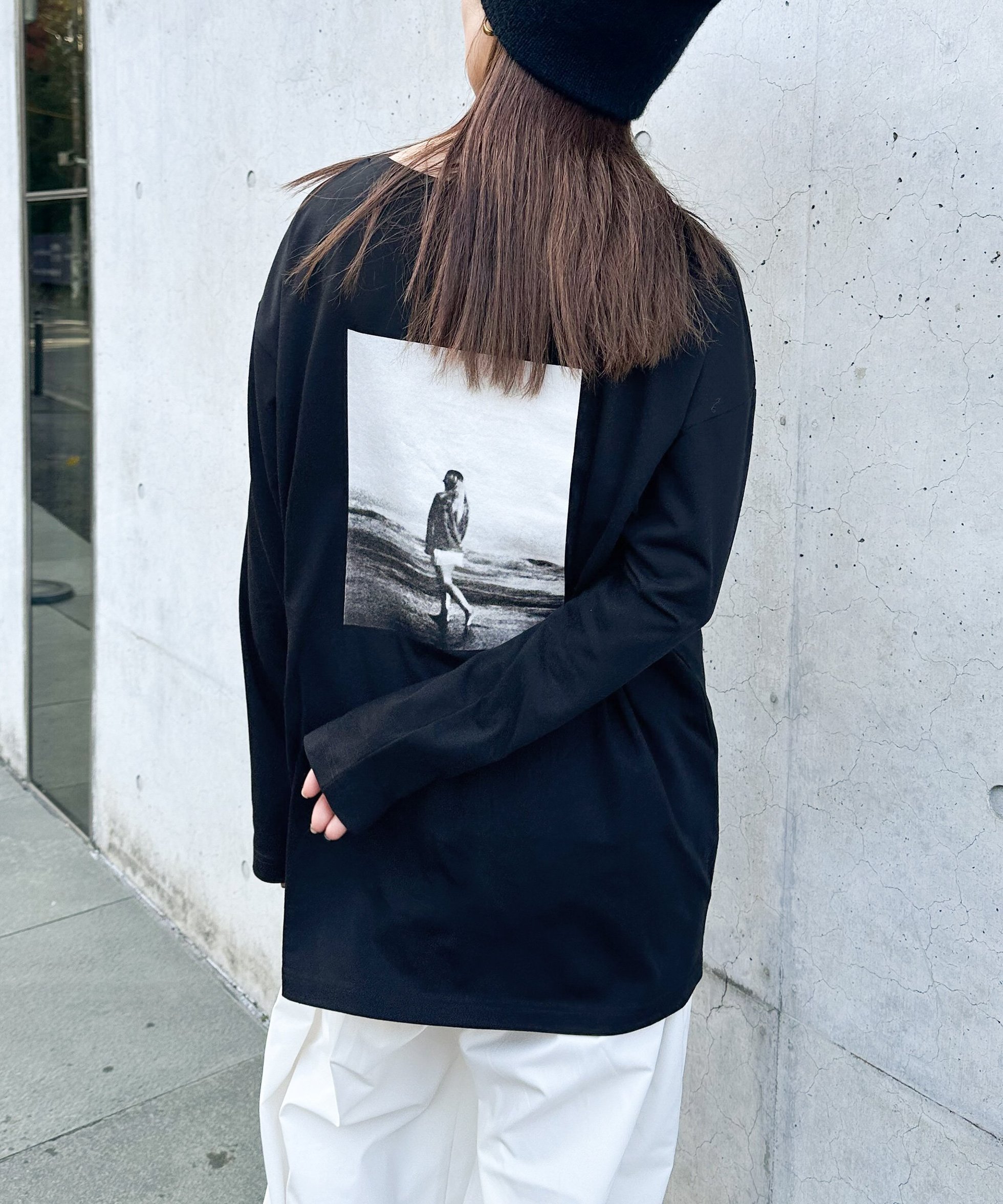 【セレクトモカ/SELECT MOCA】のアソートプリントルーズロングTシャツ インテリア・キッズ・メンズ・レディースファッション・服の通販 founy(ファニー) 　ファッション　Fashion　レディースファッション　Fashion for Women　トップス・カットソー　Cut & Sew Tops　シャツ・ブラウス・オフィスカジュアル　Elegant Blouses & Button-Ups　ロングTシャツ・Tシャツ　Longline T-Shirts & Tees　シンプル　Simple, Minimal　プリント　Print, Printed Pattern　ブラック系その他-999|ID: prp329100004672988 ipo3291000000033997828