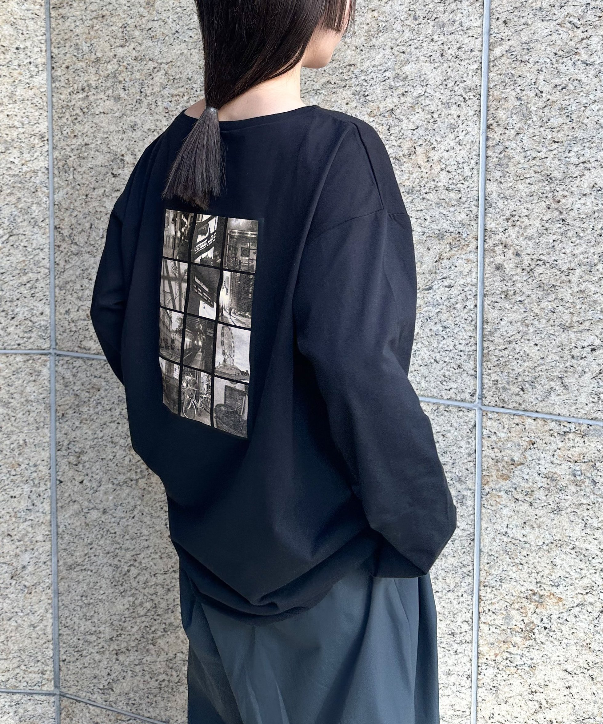 【セレクトモカ/SELECT MOCA】のアソートプリントルーズロングTシャツ インテリア・キッズ・メンズ・レディースファッション・服の通販 founy(ファニー) 　ファッション　Fashion　レディースファッション　Fashion for Women　トップス・カットソー　Cut & Sew Tops　シャツ・ブラウス・オフィスカジュアル　Elegant Blouses & Button-Ups　ロングTシャツ・Tシャツ　Longline T-Shirts & Tees　シンプル　Simple, Minimal　プリント　Print, Printed Pattern　ブラック系その他3-9993|ID: prp329100004672988 ipo3291000000033997833
