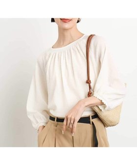 【ミッシェルクラン/MICHEL KLEIN】の主役TOPS ポコシアープルオーバー 人気、トレンドファッション・服の通販 founy(ファニー) ファッション Fashion レディースファッション Fashion for Women トップス・カットソー Cut & Sew Tops カジュアルプルオーバー・ニットトップス Pullovers & Knit Tops / Casual Pullovers エアリー Airy Texture 洗える Machine Washable カットソー Cut and Sewn Top 軽量 Lightweight, Ultra Light シアー Sheer, See-Through シャーリング Shirring, Ruched ストレッチ Stretch, Stretchy Fabric デニム Denim, Jeans Material バランス Balance, Style Balance ブラウジング Blouson Silhouette, Cinched Waist ボトム Bottoms, Lower Wear ワイド Wide, Wide Fit おすすめ Recommended / Our Picks 旅行 Travel |ID:prp329100004673045