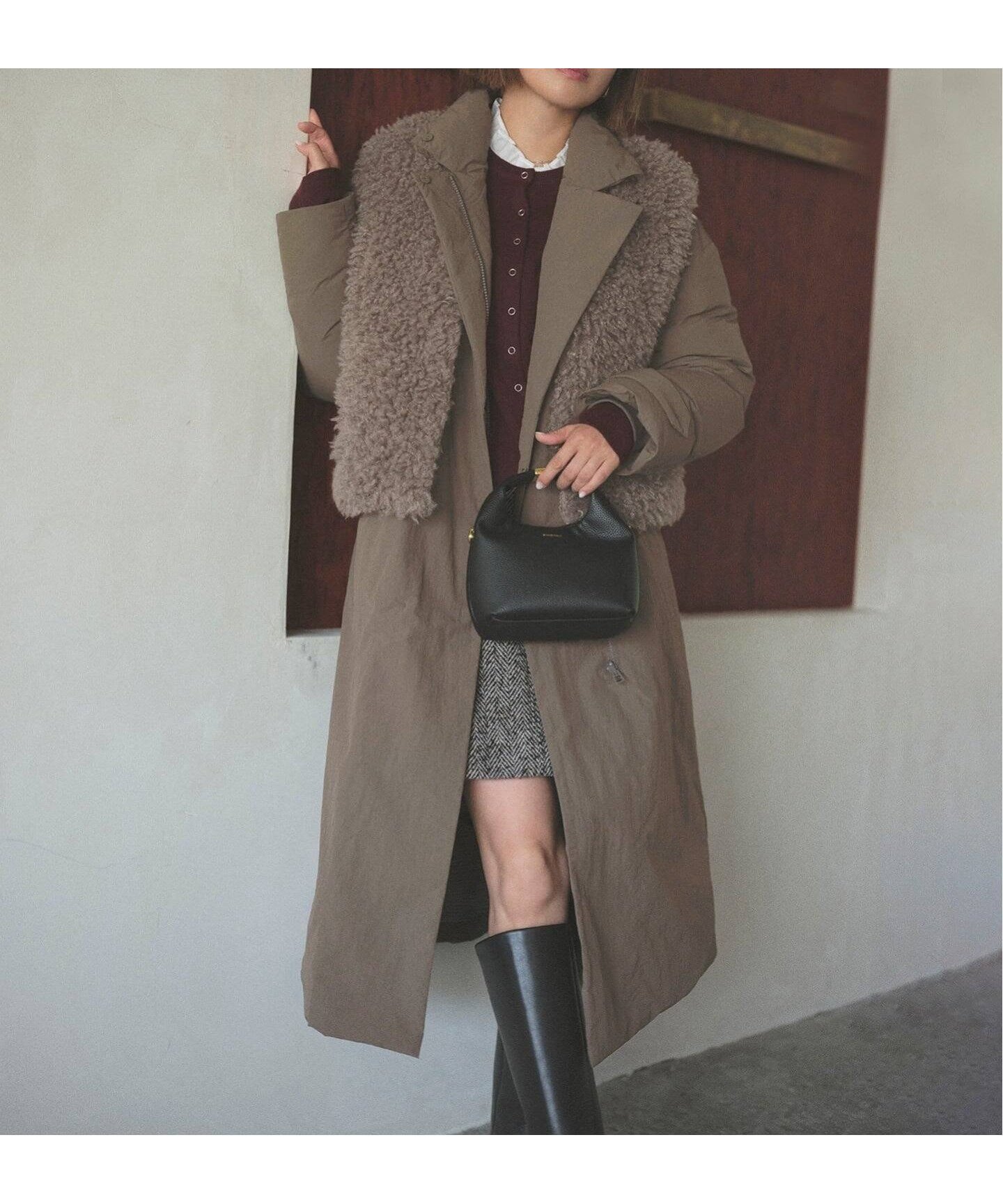 【スローブ イエナ/SLOBE IENA】の《2枚セット/マルチWAY/ 》s.oyamadaコラボダウンコート 人気、トレンドファッション・服の通販 founy(ファニー) 　ファッション　Fashion　レディースファッション　Fashion for Women　アウター　Coat / Outerwear Collection　コート・ロングコート・ピーコート　Long Coats, Peacoats & More　ダウンジャケット・軽量ダウン　Warm & Lightweight Down Jackets　コラボ　Collaboration, Collab　スウェット / スエット　Sweatshirt, Sweatwear　スタイリッシュ　Stylish, Fashionable　ストライプ　Stripe, Striped Pattern　財布　Wallet, Purse　ダウン　Down, Puffer　チェック　Check, Plaid, Tartan　人気　Popular, Best Seller　ベスト　Vest, Waistcoat　ポケット　Pocket, Pocket Detail　リバーシブル　Reversible, Two-Sided　2025年　2025　2025-2026秋冬・A/W　Autumn/Winter 2025–26 AW25–26　 other-1|ID: prp329100004673098 ipo3291000000033979585
