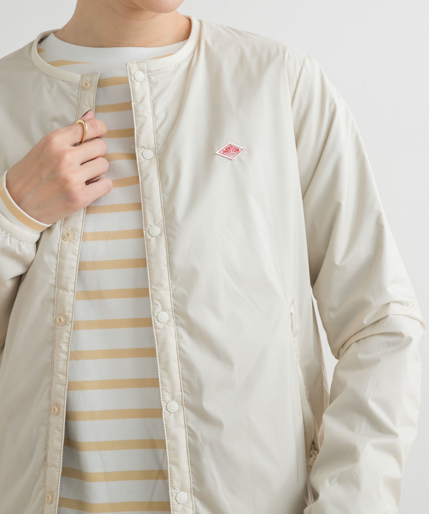 【アーバンリサーチ ドアーズ/URBAN RESEARCH DOORS】のDANTON INSULATION JACKET インテリア・キッズ・メンズ・レディースファッション・服の通販 founy(ファニー) 　ファッション　Fashion　レディースファッション　Fashion for Women　アウター　Coat / Outerwear Collection　レディースジャケット・軽アウター　Jackets　2025年　2025　2025春夏・S/S　Spring/Summer 2025 SS25　シンプル　Simple, Minimal　ジャケット　Jacket, Outerwear　ストレッチ　Stretch, Stretchy Fabric　タフタ　Taffeta, Structured Fabric　フランス　France, French　ワーク　Workwear, Utility Style　夏　Summer　S/S・春夏　SS, Spring/Summer, Warm Season　IVORY|ID: prp329100004673177 ipo3291000000034115708