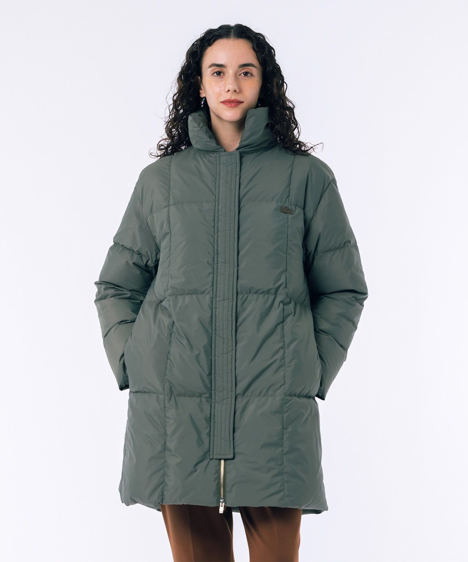 【ラコステ/LACOSTE】のパウダータッチ ダブルジップ ナイロンスタンドカラーダウンコート 人気、トレンドファッション・服の通販 founy(ファニー) 　ファッション　Fashion　レディースファッション　Fashion for Women　アウター　Coat / Outerwear Collection　コート・ロングコート・ピーコート　Long Coats, Peacoats & More　ダウンジャケット・軽量ダウン　Warm & Lightweight Down Jackets　シンプル　Simple, Minimal　スタンド　Stand Collar, Upright Stand　ダウン　Down, Puffer　 other-1|ID: prp329100004673287 ipo3291000000034529566