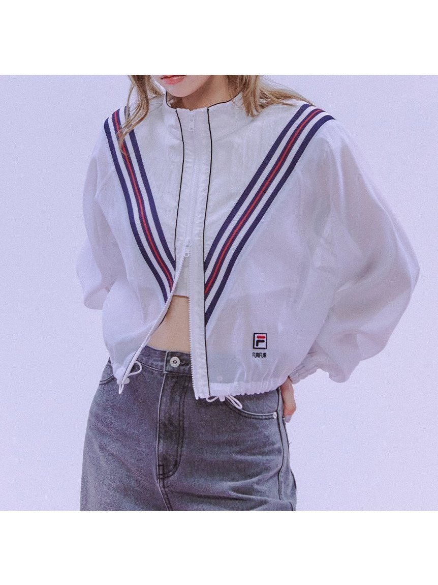 【ファーファー/FURFUR】の【FILAコラボ】トラックジャケット インテリア・キッズ・メンズ・レディースファッション・服の通販 founy(ファニー) 　ファッション　Fashion　レディースファッション　Fashion for Women　アウター　Coat / Outerwear Collection　レディースジャケット・軽アウター　Jackets　コラボ　Collaboration, Collab　シアー　Sheer, See-Through　ジャケット　Jacket, Outerwear　ベーシック　Basic, Essential　WHT[001]|ID: prp329100004673297 ipo3291000000033777006