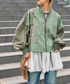 【チャオパニックティピー/CIAOPANIC TYPY】の【etsinta/エシンタ】リメイクドロストシャツブルゾン 人気、トレンドファッション・服の通販 founy(ファニー) ファッション Fashion レディースファッション Fashion for Women アウター Coat / Outerwear Collection ブルゾンジャケット・スポーティアウター Blouson Jackets トップス・カットソー Cut & Sew Tops シャツ・ブラウス・オフィスカジュアル Elegant Blouses & Button-Ups ギャザー Gathered, Ruffled コレクション Collection, Seasonal Line ジャケット Jacket, Outerwear デニム Denim, Jeans Material ブルゾン Blouson, Bomber Jacket ポケット Pocket, Pocket Detail ミリタリー Military, Army Style レース Lace, Lace Fabric ワイド Wide, Wide Fit おすすめ Recommended / Our Picks |ID:prp329100004673300