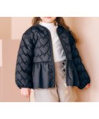 【エフオー オンラインストア/F.O.Online Store / KIDS】のペプラムハートキルトアウター ブラック|ID: prp329100004673338 ipo3291000000034087605