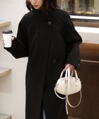 【フリーズマート/FREE'S MART】の累計販売5000枚!選べる4色 スタンドカラーメルトンロングコート 人気、トレンドファッション・服の通販 founy(ファニー) ファッション Fashion レディースファッション Fashion for Women アウター Coat / Outerwear Collection コート・ロングコート・ピーコート Long Coats, Peacoats & More インナー Innerwear スタンド Stand Collar, Upright Stand スリーブ Sleeve, Long Sleeve / Short Sleeve フェルト Felt, Felt Fabric メルトン Melton, Heavy Wool ロング Long, Long-Length 防寒 Cold Protection, Winter-Ready thumbnail ブラック|ID: prp329100004673366 ipo3291000000034249659