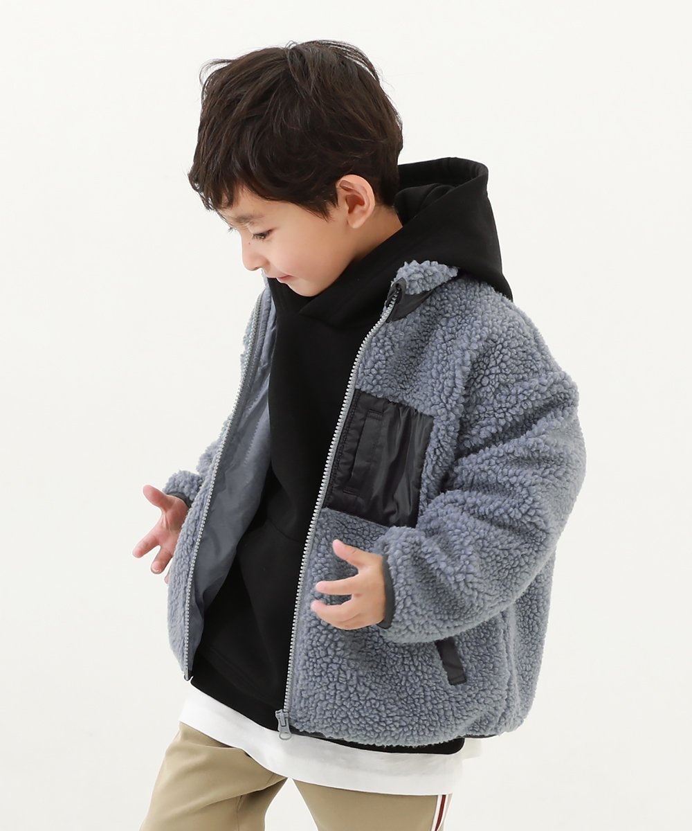 【デビロック/devirock / KIDS】の洗える アウトドア ボアジャケット ブルゾン アウター ジャケット 25AW インテリア・キッズ・メンズ・レディースファッション・服の通販 founy(ファニー) ファッション Fashion キッズファッション Fashion for Kids アウター Coat Outerwear /Kids アウトドア Outdoor Clothing 洗える Machine Washable ジャケット Jacket, Outerwear トレンド Trend, Trending Now ブルゾン Blouson, Bomber Jacket ポケット Pocket, Pocket Detail 冬 Winter / This Winter おすすめ Recommended / Our Picks 2025年 2025 2025-2026秋冬・A/W Autumn/Winter 2025–26 AW25–26 007-ブルーグレー|ID: prp329100004673372 ipo3291000000034064820