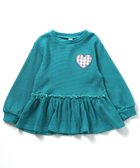 【エフオー オンラインストア/F.O.Online Store / KIDS】のワッフルペプラムハートモチーフTシャツ ミント|ID: prp329100004673412 ipo3291000000033901815