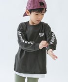 【デビロック/devirock / KIDS】の綿100% デビラボ BIGシルエット プリント袖リブ 長袖Tシャツ ロンT トップス 25AW 003-チェッカー-スミクロ|ID: prp329100004673491 ipo3291000000034088034