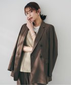 【アンタイトル/UNTITLED】の【セットアップ可能/オンオフ】ラミー混 ダブルブレストジャケット ブラウン|ID: prp329100004673513 ipo3291000000034461220