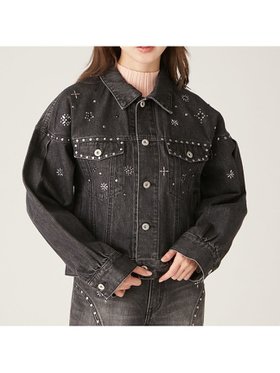 【リリーブラウン/Lily Brown】のL.B CANDY STOCK ビジュースタッズデニムジャケット 人気、トレンドファッション・服の通販 founy(ファニー) ファッション Fashion レディースファッション Fashion for Women アウター Coat / Outerwear Collection レディースジャケット・軽アウター Jackets デニムジャケット / カジュアルアウター Denim Jackets ジャケット Jacket, Outerwear スタイリッシュ Stylish, Fashionable セットアップ Set-Up, Coordinated Outfit デニム Denim, Jeans Material パターン Pattern, Design Print ビジュー Bijou, Jewel-like Accent モチーフ Motif, Design Theme 春 Spring 雑誌 Magazine, Fashion Magazine |ID:prp329100004673535