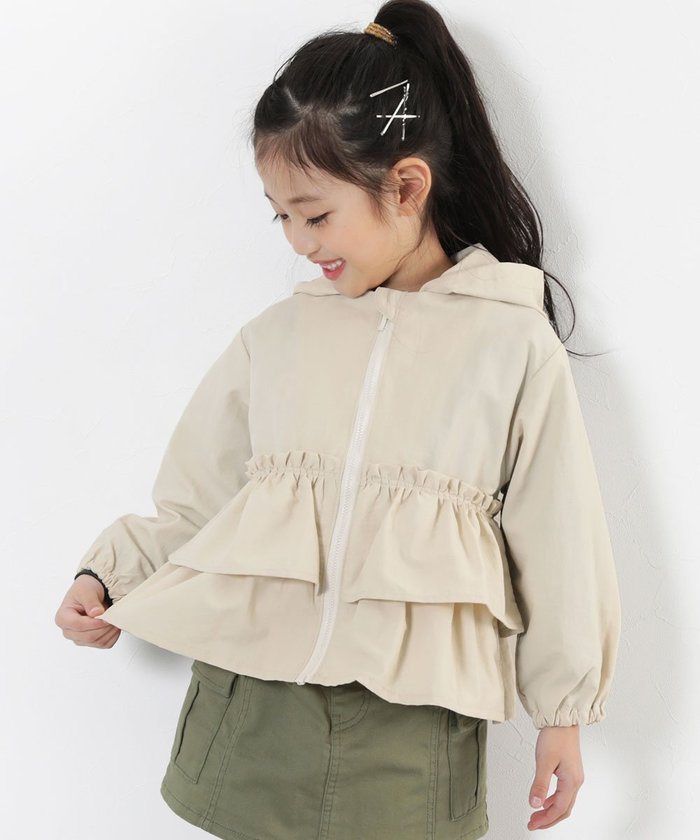 【デビロック/devirock / KIDS】の水はじく ナイロン フードが取り外せる フリル ウインドブレーカー 25AW インテリア・キッズ・メンズ・レディースファッション・服の通販 founy(ファニー) https://founy.com/ ファッション Fashion キッズファッション Fashion for Kids フリル Frill, Ruffle おすすめ Recommended / Our Picks 2025年 2025 2025-2026秋冬・A/W Autumn/Winter 2025–26 AW25–26 |ID: prp329100004673544 ipo3291000000034054031