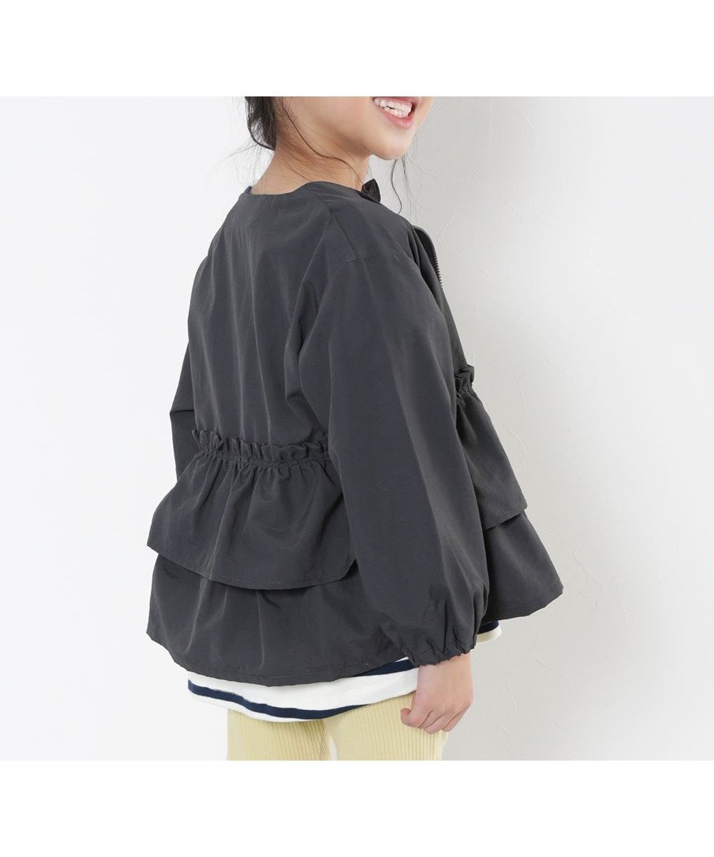 【デビロック/devirock / KIDS】の水はじく ナイロン フードが取り外せる フリル ウインドブレーカー 25AW インテリア・キッズ・メンズ・レディースファッション・服の通販 founy(ファニー) 　ファッション　Fashion　キッズファッション　Fashion for Kids　フリル　Frill, Ruffle　おすすめ　Recommended / Our Picks　2025年　2025　2025-2026秋冬・A/W　Autumn/Winter 2025–26 AW25–26　スミクロ|ID: prp329100004673544 ipo3291000000034054033