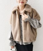 【シップス フォー ウィメン/SHIPS】の【WEB限定】グラデーション ファー ジップ ベスト ベージュ系|ID: prp329100004673549 ipo3291000000033777966