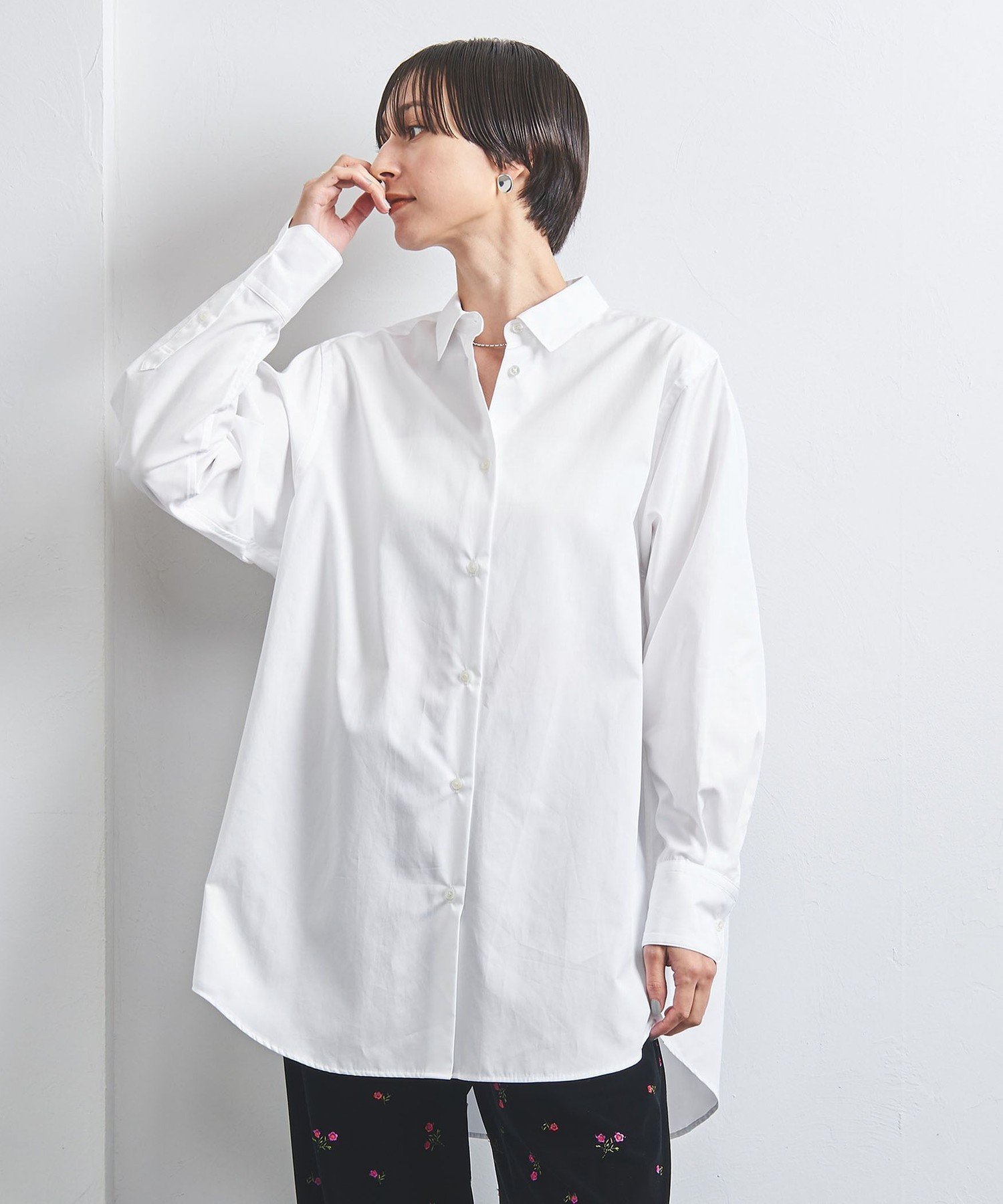 【ユナイテッドアローズ/UNITED ARROWS】のコットンブロード チュニックシャツ インテリア・キッズ・メンズ・レディースファッション・服の通販 founy(ファニー) 　ファッション　Fashion　レディースファッション　Fashion for Women　トップス・カットソー　Cut & Sew Tops　シャツ・ブラウス・オフィスカジュアル　Elegant Blouses & Button-Ups　カフス　Cuff Design　コンパクト　Compact, Small Size　ストライプ　Stripe, Striped Pattern　チュニック　Tunic, Long Top　ビスチェ　Bustier, Corset Top　ブロード　Broadcloth, Fine Cotton　マニッシュ　Mannish, Boyish　レギュラー　Regular, Standard Fit　WHITE|ID: prp329100004673640 ipo3291000000033778312