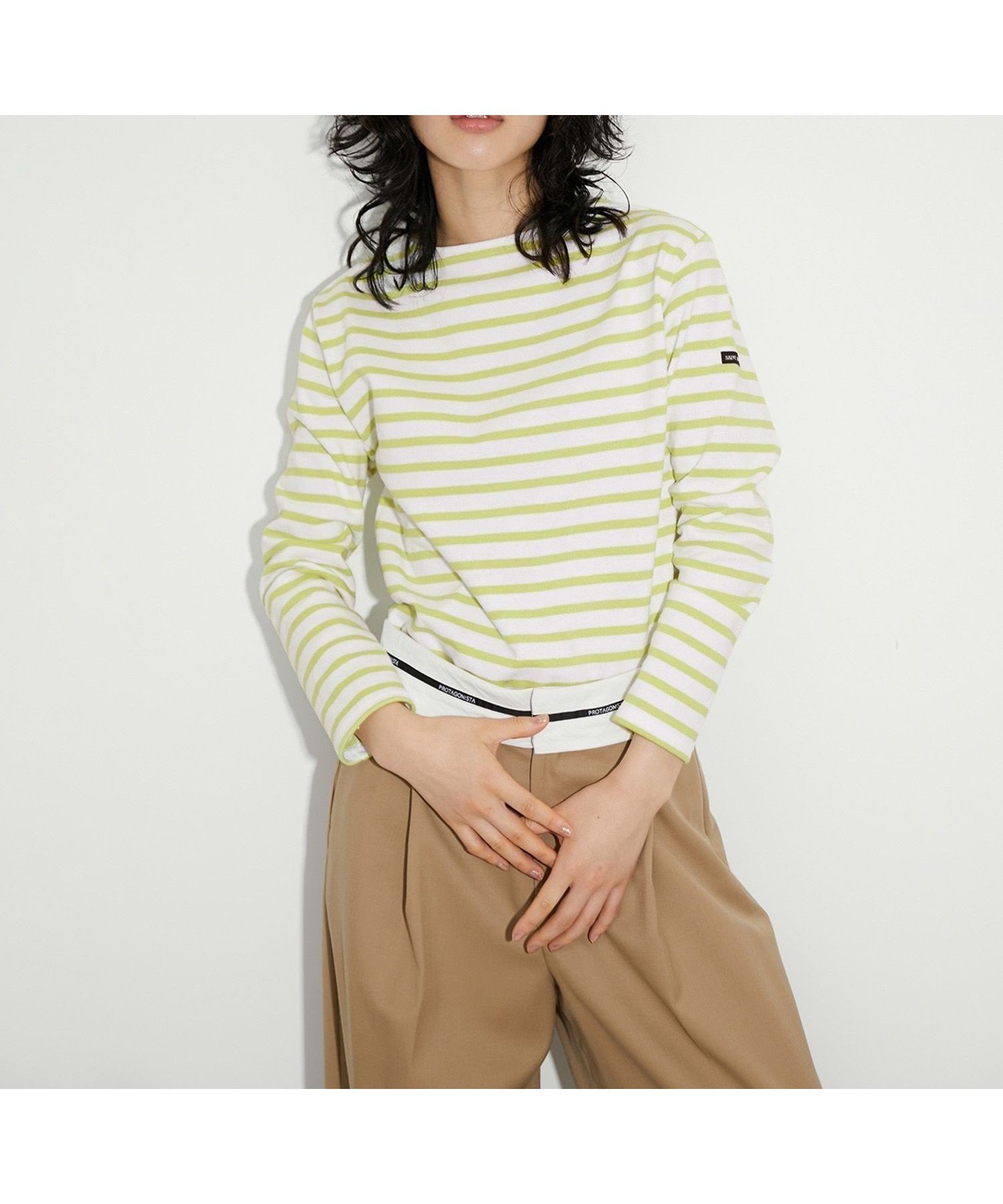 【アダム エ ロペ/ADAM ET ROPE'】の【SAINT JAMES for ADAM ET ROPE 】セントジェームス別注OUESSANT インテリア・キッズ・メンズ・レディースファッション・服の通販 founy(ファニー) 　ファッション　Fashion　レディースファッション　Fashion for Women　イエロー　Yellow　春　Spring　コレクション　Collection, Seasonal Line　コンパクト　Compact, Small Size　スペシャル　Special, Limited Edition　スラックス　Slacks, Dress Pants　セーター　Sweater, Knitwear　定番　Standard, Basic Item　人気　Popular, Best Seller　フランス　France, French　フレンチ　French, French Style　別注　Limited Edition, Custom Order　S/S・春夏　SS, Spring/Summer, Warm Season　夏　Summer　2024年　2024　2024春夏・S/S　Spring/Summer 2024 SS24　ビジネス 仕事 通勤　Business / Work / Commuting　イエロー(80)|ID: prp329100004673668 ipo3291000000033845796
