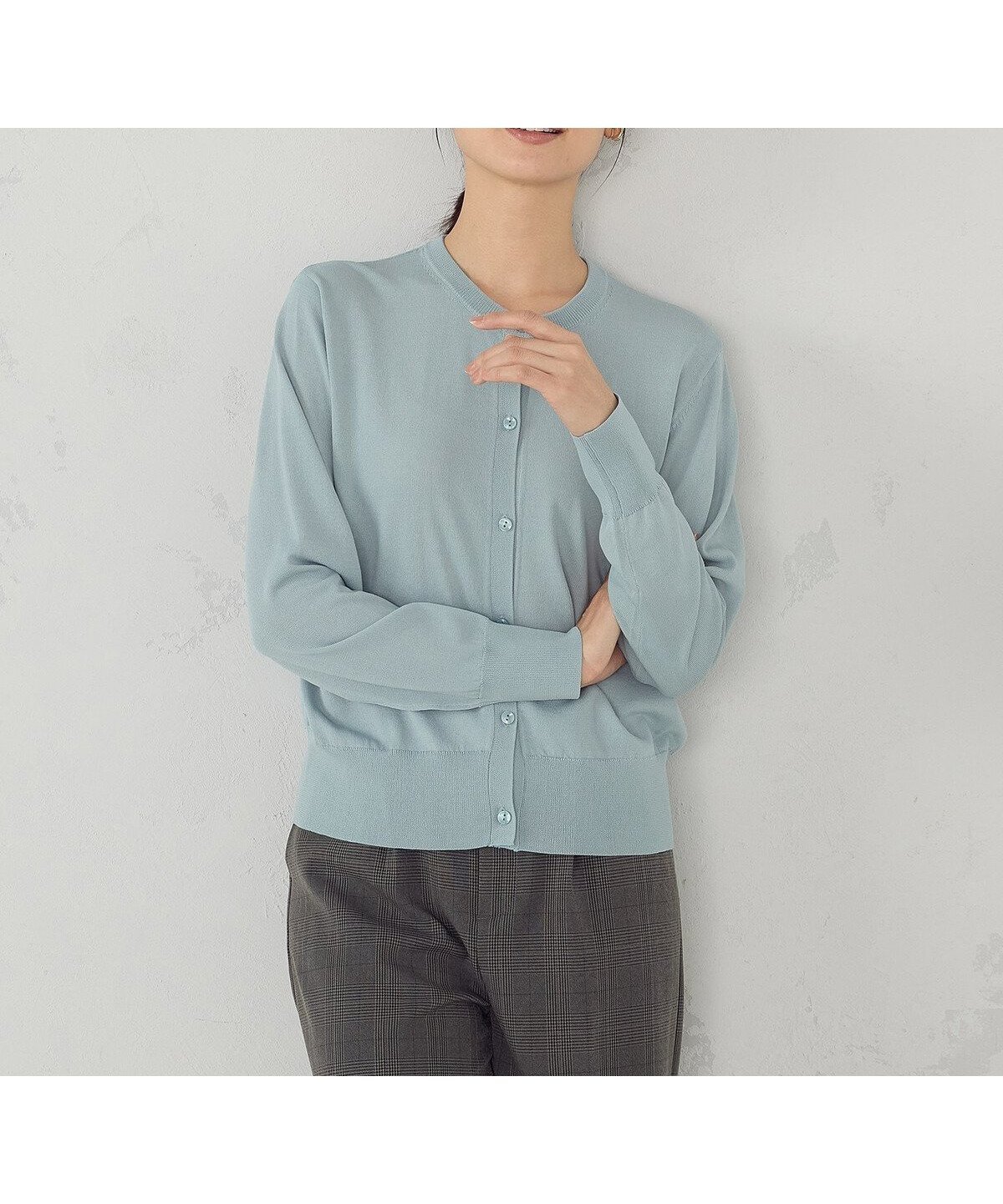【コムサイズム/COMME CA ISM】の【ウォッシャブル】UVカット ベーシック クルーネックカーディガン インテリア・キッズ・メンズ・レディースファッション・服の通販 founy(ファニー) 　ファッション　Fashion　レディースファッション　Fashion for Women　トップス・カットソー　Cut & Sew Tops　カーディガン・羽織り　Layered Style Cardigans　おすすめ　Recommended / Our Picks　アンサンブル　Ensemble Set　ウォッシャブル　Machine Washable　タンブラー　Tumbler, Travel Mug　ベーシック　Basic, Essential　ポケット　Pocket, Pocket Detail　洗える　Machine Washable　ビジネス 仕事 通勤　Business / Work / Commuting　ミント|ID: prp329100004673729 ipo3291000000033778645