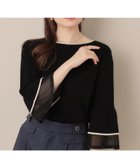 【クチュール ブローチ/Couture Brooch】の【フェミニン・着映え・通勤】シアーフレアー袖ニットトップス 人気、トレンドファッション・服の通販 founy(ファニー) ファッション Fashion レディースファッション Fashion for Women トップス・カットソー Cut & Sew Tops ニット Knit Tops & Sweaters フェミニン Feminine, Girly エレガント 上品 Elegant 夏 Summer ビジネス 仕事 通勤 Business / Work / Commuting thumbnail ブラック|ID: prp329100004673733 ipo3291000000033778659