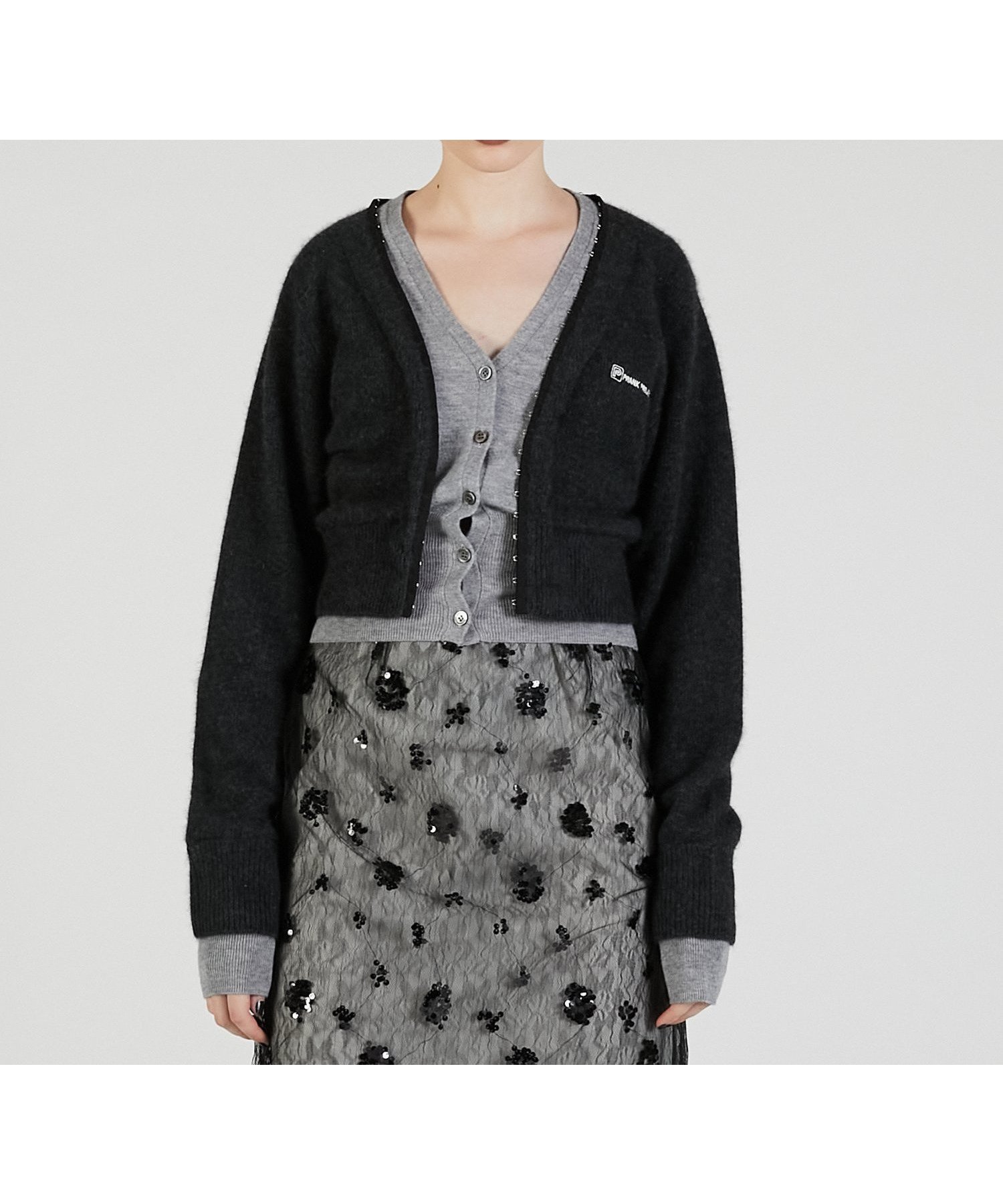 【プランク プロジェクト/PRANK PROJECT】のVネックレイヤードカーデ 人気、トレンドファッション・服の通販 founy(ファニー) 　ファッション　Fashion　レディースファッション　Fashion for Women　トップス・カットソー　Cut & Sew Tops　Vネックトップス　V-Neck Tops / V-Cut Neckline Shirts　カーディガン　Cardigan, Knitwear　シンプル　Simple, Minimal　ドッキング　Docking, Mixed Material　フィット　Fit, Slim Fit　 other-1|ID: prp329100004673770 ipo3291000000033778781