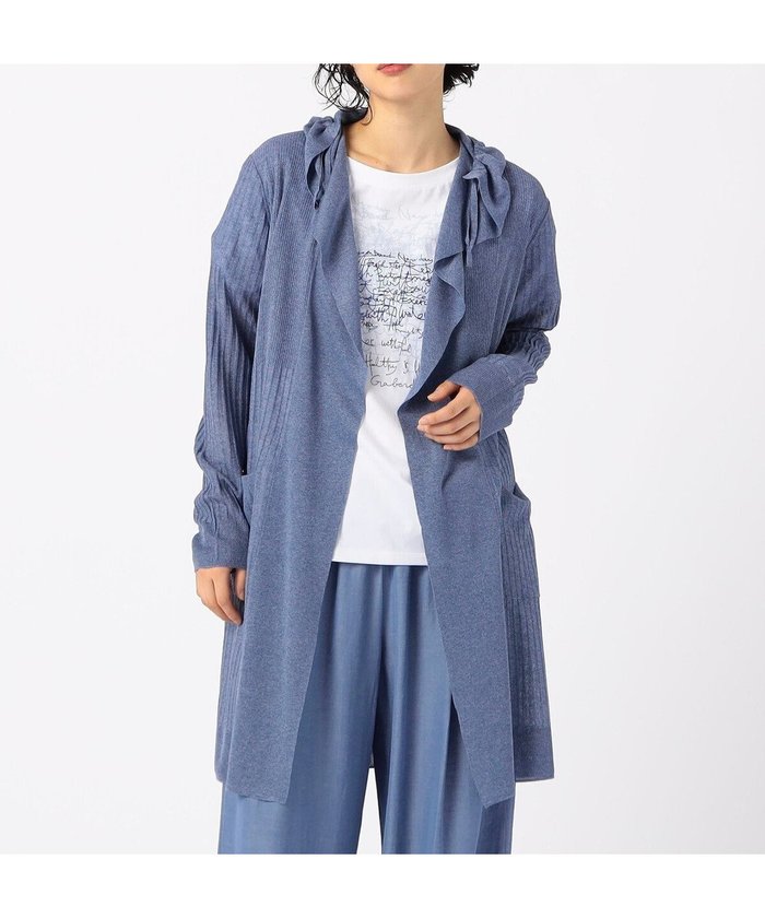 【コムサ/COMME CA】の【2WAY】ビスコース*peフィラメントヤーン ストライプ柄ロングカーディガン インテリア・キッズ・メンズ・レディースファッション・服の通販 founy(ファニー) https://founy.com/ ファッション Fashion レディースファッション Fashion for Women トップス・カットソー Cut & Sew Tops カーディガン・羽織り Layered Style Cardigans イタリア Italy 春 Spring カーディガン Cardigan, Knitwear シャイニー Shiny, Glossy Finish ストライプ Stripe, Striped Pattern トレンド Trend, Trending Now フィット Fit, Slim Fit リラックス Relax, Relaxed Fit ロング Long, Long-Length おすすめ Recommended / Our Picks 2024年 2024 2024春夏・S/S Spring/Summer 2024 SS24 エレガント 上品 Elegant |ID: prp329100004673815 ipo3291000000033778942