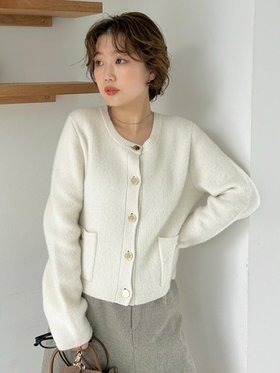 【フレイ アイディー/FRAY I.D】の【WEB限定カラー】フォックスウールニットジャケット 人気、トレンドファッション・服の通販 founy(ファニー) ファッション Fashion レディースファッション Fashion for Women アウター Coat / Outerwear Collection レディースジャケット・軽アウター Jackets エレガント 上品 Elegant シンプル Simple, Minimal ジャケット Jacket, Outerwear トレンド Trend, Trending Now フェミニン Feminine, Girly フォックス Fox, Fox Fur ラグジュアリー Luxury, Elegant |ID:prp329100004673875