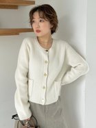 【フレイ アイディー/FRAY I.D】の【WEB限定カラー】フォックスウールニットジャケット 人気、トレンドファッション・服の通販 founy(ファニー) ファッション Fashion レディースファッション Fashion for Women アウター Coat / Outerwear Collection レディースジャケット・軽アウター Jackets エレガント 上品 Elegant シンプル Simple, Minimal ジャケット Jacket, Outerwear トレンド Trend, Trending Now フェミニン Feminine, Girly フォックス Fox, Fox Fur ラグジュアリー Luxury, Elegant thumbnail IVR[003]|ID: prp329100004673875 ipo3291000000033865998