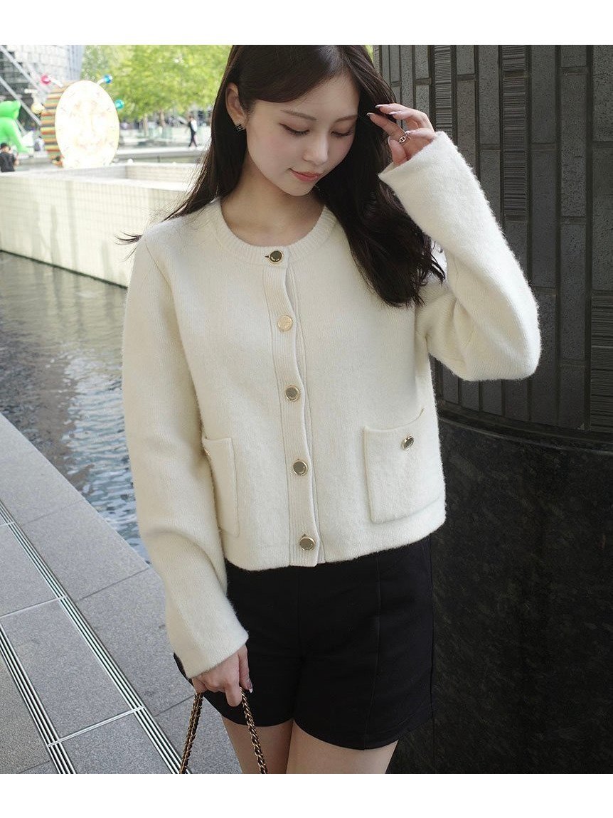 【フレイ アイディー/FRAY I.D】の【WEB限定カラー】フォックスウールニットジャケット インテリア・キッズ・メンズ・レディースファッション・服の通販 founy(ファニー) 　ファッション　Fashion　レディースファッション　Fashion for Women　アウター　Coat / Outerwear Collection　レディースジャケット・軽アウター　Jackets　エレガント 上品　Elegant　シンプル　Simple, Minimal　ジャケット　Jacket, Outerwear　スマート　Smart, Elegant　トレンド　Trend, Trending Now　フェミニン　Feminine, Girly　フォックス　Fox, Fox Fur　ラグジュアリー　Luxury, Elegant　IVR[003]|ID: prp329100004673875 ipo3291000000034067496