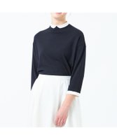 【マッキントッシュ フィロソフィー/MACKINTOSH PHILOSOPHY】のCleric Collar Knit ワイドフィット(七分袖) 人気、トレンドファッション・服の通販 founy(ファニー) ファッション Fashion レディースファッション Fashion for Women トップス・カットソー Cut & Sew Tops ニット Knit Tops & Sweaters おすすめ Recommended / Our Picks インナー Innerwear シンプル Simple, Minimal ジャケット Jacket, Outerwear ストレッチ Stretch, Stretchy Fabric ドレープ Drape, Draping Fabric フィット Fit, Slim Fit ミックス Mix, Mixed Style リラックス Relax, Relaxed Fit ロング Long, Long-Length ワイド Wide, Wide Fit エレガント 上品 Elegant 冬 Winter / This Winter 春 Spring 秋 Autumn |ID:prp329100004673899