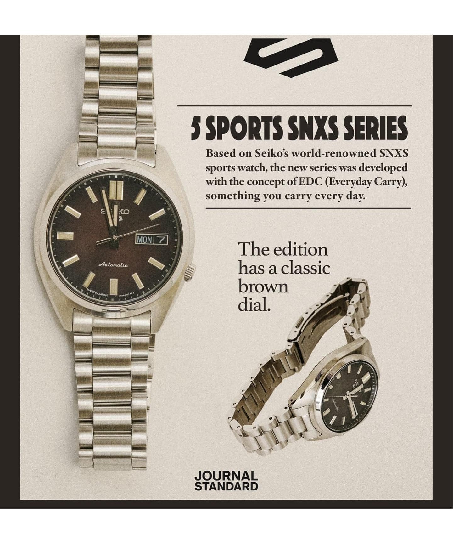 【ジャーナルスタンダード/JOURNAL STANDARD / MEN】の《追加 》SEIKO / セイコー 5 SPORTS 別注 SNXS LIMITED インテリア・キッズ・メンズ・レディースファッション・服の通販 founy(ファニー) 　ファッション　Fashion　メンズファッション　Fashion for Men　ヴィンテージ　Vintage Style　腕時計　Wristwatch　ガラス　Glass, Glassware　コレクション　Collection, Seasonal Line　コンパクト　Compact, Small Size　スタンダード　Standard, Basic　フォルム　Silhouette, Form　ブレスレット　Bracelet, Wristband　ボックス　Boxy, Box Shape　別注　Limited Edition, Custom Order　モダン　Modern, Contemporary　ラウンド　Round, Round Neck　ランダム　Random, Irregular　おすすめ　Recommended / Our Picks　ビジネス 仕事 通勤　Business / Work / Commuting　その他カラー K|ID: prp329100004673927 ipo3291000000033779468