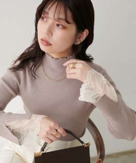 【ナチュラルクチュール/natural couture】の袖口レースもちもちリブタートル 人気、トレンドファッション・服の通販 founy(ファニー) ファッション Fashion レディースファッション Fashion for Women トップス・カットソー Cut & Sew Tops 切替 Switching, Contrast Panel シンプル Simple, Minimal デニム Denim, Jeans Material 人気 Popular, Best Seller ハイネック High Neck, Mock Neck フィット Fit, Slim Fit フェミニン Feminine, Girly リブニット Rib Knit, Ribbed Knit レース Lace, Lace Fabric A/W・秋冬 Autumn/Winter おすすめ Recommended / Our Picks ビジネス 仕事 通勤 Business / Work / Commuting 2025年 2025 2025-2026秋冬・A/W Autumn/Winter 2025–26 AW25–26 |ID:prp329100004673928