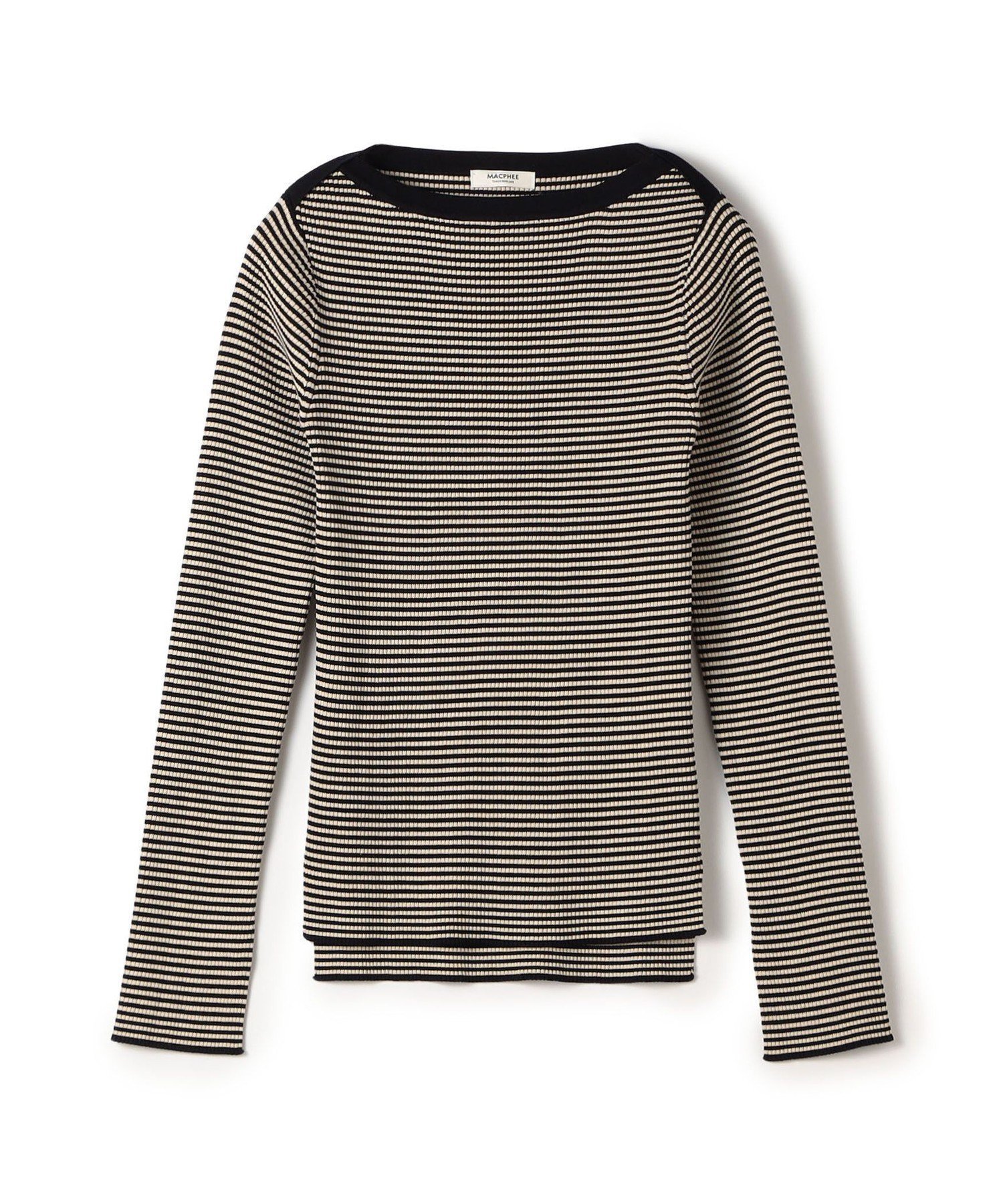 【トゥモローランド/TOMORROWLAND】のコットンリブ ボートネックプルオーバー インテリア・キッズ・メンズ・レディースファッション・服の通販 founy(ファニー) 　ファッション　Fashion　レディースファッション　Fashion for Women　トップス・カットソー　Cut & Sew Tops　カジュアルプルオーバー・ニットトップス　Pullovers & Knit Tops / Casual Pullovers　シンプル　Simple, Minimal　スリット　Slit, Slit Detail　フィット　Fit, Slim Fit　ベーシック　Basic, Essential　定番　Standard, Basic Item　68 ネイビー系|ID: prp329100004673944 ipo3291000000034527575