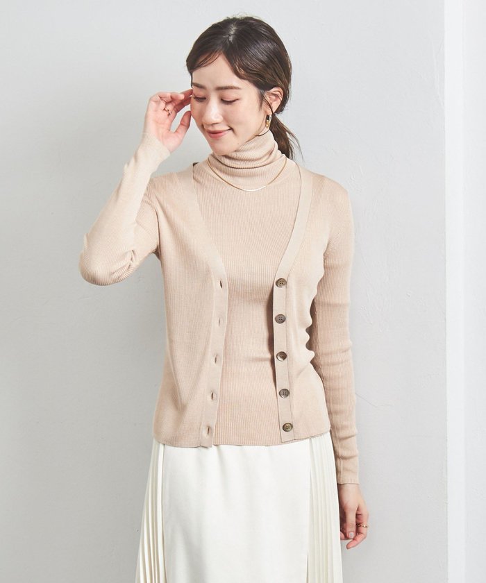 【ユナイテッドアローズ/UNITED ARROWS】のシルクリブ Vネック カーディガン インテリア・キッズ・メンズ・レディースファッション・服の通販 founy(ファニー) https://founy.com/ ファッション Fashion レディースファッション Fashion for Women トップス・カットソー Cut & Sew Tops カーディガン・羽織り Layered Style Cardigans Vネックトップス V-Neck Tops / V-Cut Neckline Shirts インナー Innerwear カーディガン Cardigan, Knitwear シルク Silk, 100% Silk タートルネック Turtleneck, High Neck フィット Fit, Slim Fit ロング Long, Long-Length |ID: prp329100004673947 ipo3291000000033779587