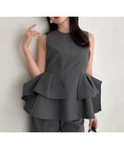 【アニュアンス/anuans】のオブジェクトフレアトップス 人気、トレンドファッション・服の通販 founy(ファニー) ファッション Fashion レディースファッション Fashion for Women トップス・カットソー Cut & Sew Tops コンパクト Compact, Small Size セットアップ Set-Up, Coordinated Outfit トリプル Triple, Three Layers ドレープ Drape, Draping Fabric パターン Pattern, Design Print フリル Frill, Ruffle ペプラム Peplum, Flared Hem thumbnail GREY|ID: prp329100004673963 ipo3291000000033779653
