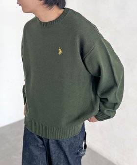 【シーピーシーエム/CPCM】の【U.S. POLO ASSN.】クルーネックニット 人気、トレンドファッション・服の通販 founy(ファニー) ファッション Fashion レディースファッション Fashion for Women トップス・カットソー Cut & Sew Tops ニット Knit Tops & Sweaters イタリア Italy ウォッシャブル Machine Washable 腕時計 Wristwatch コレクション Collection, Seasonal Line シンプル Simple, Minimal ストライプ Stripe, Striped Pattern メンズ Men's, Menswear ワンポイント One Point, Statement Accent おすすめ Recommended / Our Picks |ID:prp329100004673989