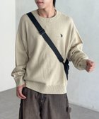 【シーピーシーエム/CPCM】の【U.S. POLO ASSN.】クルーネックニット 人気、トレンドファッション・服の通販 founy(ファニー) ファッション Fashion レディースファッション Fashion for Women トップス・カットソー Cut & Sew Tops ニット Knit Tops & Sweaters イタリア Italy ウォッシャブル Machine Washable 腕時計 Wristwatch コレクション Collection, Seasonal Line シンプル Simple, Minimal ストライプ Stripe, Striped Pattern メンズ Men's, Menswear ワンポイント One Point, Statement Accent おすすめ Recommended / Our Picks thumbnail ベージュ|ID: prp329100004673989 ipo3291000000034008131