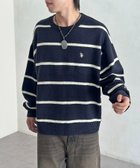 【シーピーシーエム/CPCM】の【U.S. POLO ASSN.】クルーネックニット 人気、トレンドファッション・服の通販 founy(ファニー) ファッション Fashion レディースファッション Fashion for Women トップス・カットソー Cut & Sew Tops ニット Knit Tops & Sweaters イタリア Italy ウォッシャブル Machine Washable 腕時計 Wristwatch コレクション Collection, Seasonal Line シンプル Simple, Minimal ストライプ Stripe, Striped Pattern メンズ Men's, Menswear ワンポイント One Point, Statement Accent おすすめ Recommended / Our Picks thumbnail インディゴブルー|ID: prp329100004673989 ipo3291000000034008136