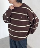 【シーピーシーエム/CPCM】の【U.S. POLO ASSN.】クルーネックニット 人気、トレンドファッション・服の通販 founy(ファニー) ファッション Fashion レディースファッション Fashion for Women トップス・カットソー Cut & Sew Tops ニット Knit Tops & Sweaters イタリア Italy ウォッシャブル Machine Washable 腕時計 Wristwatch コレクション Collection, Seasonal Line シンプル Simple, Minimal ストライプ Stripe, Striped Pattern メンズ Men's, Menswear ワンポイント One Point, Statement Accent おすすめ Recommended / Our Picks thumbnail ブラウンその他1|ID: prp329100004673989 ipo3291000000034008138