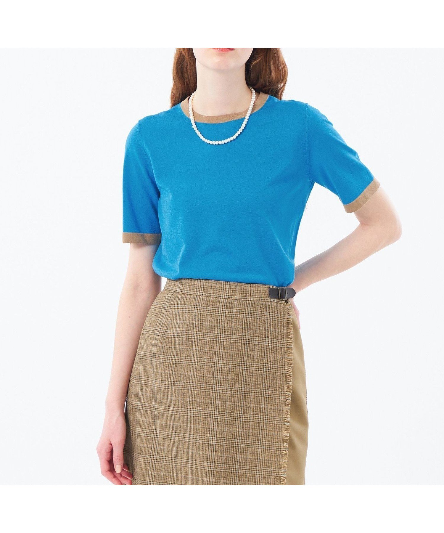 【マッキントッシュ フィロソフィー/MACKINTOSH PHILOSOPHY】のリネンミックスバイカラーニット インテリア・キッズ・メンズ・レディースファッション・服の通販 founy(ファニー) 　ファッション　Fashion　レディースファッション　Fashion for Women　トップス・カットソー　Cut & Sew Tops　ニット　Knit Tops & Sweaters　おすすめ　Recommended / Our Picks　アンサンブル　Ensemble Set　カーディガン　Cardigan, Knitwear　ストレッチ　Stretch, Stretchy Fabric　リネン　Linen, Linen Fabric　夏　Summer　春　Spring　秋　Autumn　ブルー|ID: prp329100004673992 ipo3291000000033779761