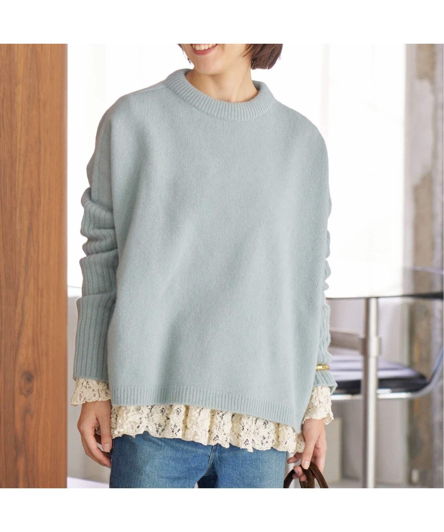 【イエナ/IENA】の《WEB限定/追加 》ウールカシミヤ 脇スリットクルーネックプルオーバー インテリア・キッズ・メンズ・レディースファッション・服の通販 founy(ファニー) 　ファッション　Fashion　レディースファッション　Fashion for Women　トップス・カットソー　Cut & Sew Tops　カジュアルプルオーバー・ニットトップス　Pullovers & Knit Tops / Casual Pullovers　2025年　2025　2025-2026秋冬・A/W　Autumn/Winter 2025–26 AW25–26　サックスブルー|ID: prp329100004674027 ipo3291000000033779894