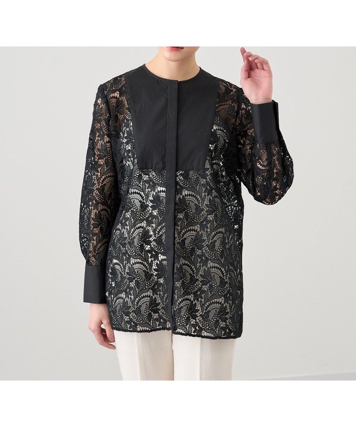 【アナイ/ANAYI】のフラワーケミカルレースクルー ブラウス インテリア・キッズ・メンズ・レディースファッション・服の通販 founy(ファニー) https://founy.com/ ファッション Fashion レディースファッション Fashion for Women トップス・カットソー Cut & Sew Tops シャツ・ブラウス・オフィスカジュアル Elegant Blouses & Button-Ups カフス Cuff Design ケミカル Chemical, Chemical Wash シアー Sheer, See-Through ショート Short, Short Length ノースリーブ Sleeveless, No-Sleeve フラワー Flower, Floral モチーフ Motif, Design Theme ヨーク Yoke, Yoke Design リーフ Leaf, Botanical Leaf レース Lace, Lace Fabric S/S・春夏 SS, Spring/Summer, Warm Season 再入荷 Restock / Back in Stock 夏 Summer エレガント 上品 Elegant |ID: prp329100004674070 ipo3291000000033780058