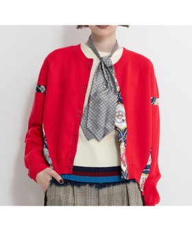 【アウラアイラ/AULA AILA】のSCARF PRINT 2WAY KNIT 人気、トレンドファッション・服の通販 founy(ファニー) ファッション Fashion レディースファッション Fashion for Women トップス・カットソー Cut & Sew Tops ニット Knit Tops & Sweaters 冬 Winter / This Winter おすすめ Recommended / Our Picks アシンメトリー Asymmetrical Style カーディガン Cardigan, Knitwear ショート Short, Short Length スカーフ Scarf, Neckwear チェーン Chain, Chain Strap ドット Polka Dot, Dot Pattern プリント Print, Printed Pattern ボトム Bottoms, Lower Wear ヴィンテージ Vintage Style A/W・秋冬 Autumn/Winter |ID:prp329100004674089