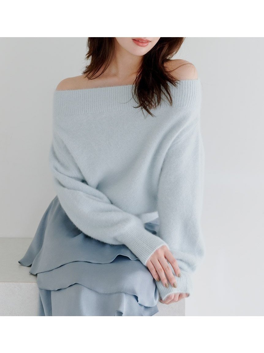 【スナイデル/SNIDEL】のフォックスアルパカオフショルプルオーバー インテリア・キッズ・メンズ・レディースファッション・服の通販 founy(ファニー) 　ファッション　Fashion　レディースファッション　Fashion for Women　トップス・カットソー　Cut & Sew Tops　カジュアルプルオーバー・ニットトップス　Pullovers & Knit Tops / Casual Pullovers　ウェーブ　Wavy Pattern　エレガント 上品　Elegant　今季　This Season, Current Season　スマート　Smart, Elegant　人気　Popular, Best Seller　フォックス　Fox, Fox Fur　リュクス　Luxury, Elegant, High-End, Chic　リラックス　Relax, Relaxed Fit　ルーズ　Loose, Oversized　ワンショル　One Shoulder, Asymmetrical　おすすめ　Recommended / Our Picks　LBLU[081]|ID: prp329100004674096 ipo3291000000034326401