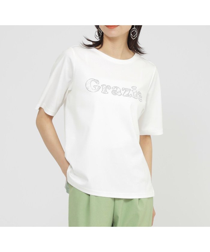 【エヴェックス バイ クリツィア/EVEX by KRIZIA】の【カタログ掲載品】【接触冷感】【ウォッシャブル】超冷感コットンスムースホットフィットロゴTシャツ インテリア・キッズ・メンズ・レディースファッション・服の通販 founy(ファニー) https://founy.com/ ファッション Fashion レディースファッション Fashion for Women トップス・カットソー Cut & Sew Tops シャツ・ブラウス・オフィスカジュアル Elegant Blouses & Button-Ups ロングTシャツ・Tシャツ Longline T-Shirts & Tees イタリア Italy ウォッシャブル Machine Washable シルク Silk, 100% Silk シルバー Silver, Metallic Silver ストーン Stone, Gem-Like 夏 Summer 春 Spring S/S・春夏 SS, Spring/Summer, Warm Season |ID: prp329100004674147 ipo3291000000033780332